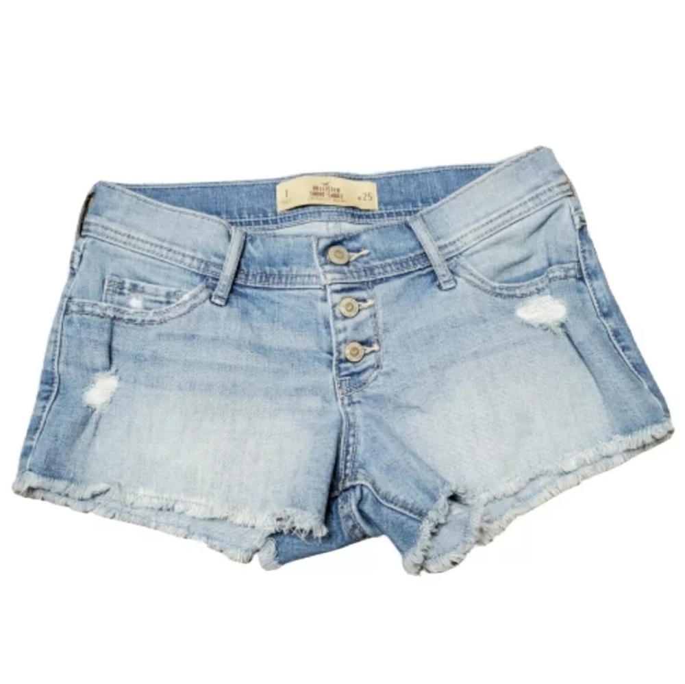 Hollister California Denim Shorts Size 1 W 25 Blue